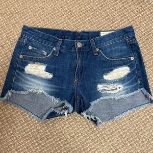 Rag & Bone Distressed Denim Cut Off Short Size 24